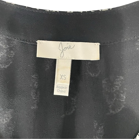 Joie 'Kessler' Printed Silk Mini-Dress, Caviar Black- Size XSmall - Picture 7 of 13